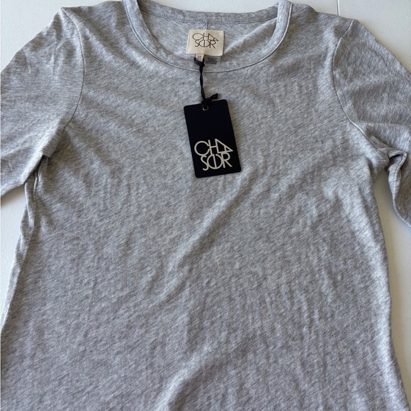 Chaser Heather gray Size M 100% Cotton super soft Long sleeve tee - Picture 6 of 9